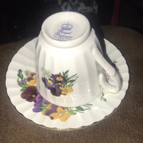 Vintage Royal Patrician Fine Bone China teacup and saucer 3 pieces - Picture 2 of 11